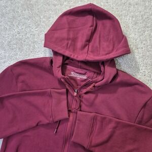 Beyond Yoga Every Body Hoodie Mens Large Red Full Zip Athleisure Minimalist New